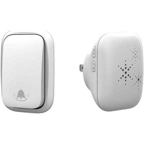 Sonnette sans Fil et sans Pile Extérieur Étanche IP 68 Neige Pluie Humidité,blanc (1/4)