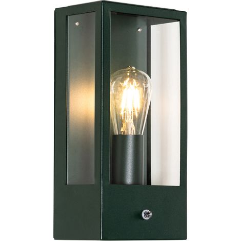 QAZQA Applique con sensore rotterdam - Industriale - Acciaio inossidabile,Vetro - Verde - Allungato Max. 1 x Watt