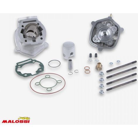 Haut moteur en aluminium traité nikasil pour Moto Derbi 50 GPR 2006-2018 – Kit complet avec culasse, cylindre et piston – Malossi