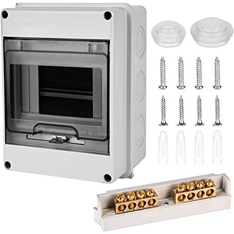 Coffret Electrique Etanche Exterieur: Boîte Etanche Electrique Exterieur IP65, Tableau Electrique 2 Rangées Etanche, Boîtier Electrique, Tableau Electrique Etanche Pour Disjoncteur Mural (5 Modules) (1/5)