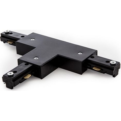 Conector T Carril Bifásico Negro