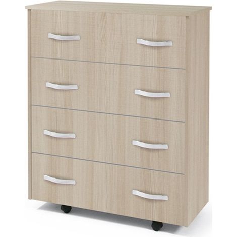 Estructura de cama de olmo en madera de melamina con somier de láminas 85x36xH.100 cm