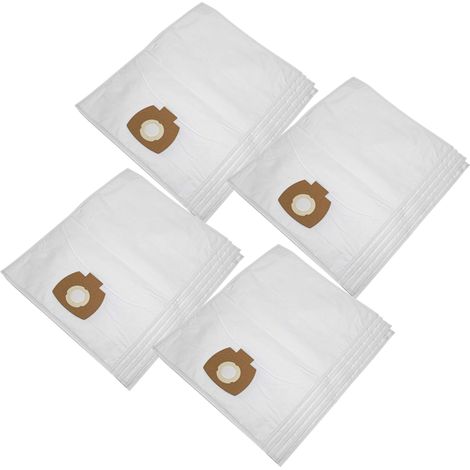 vhbw 20 microfleece Dust Bags compatible with Makita 446L, VC2010L, VC2021L, VC2511, VC2512L, VC3011L Vacuum Cleaner, White (1/4)
