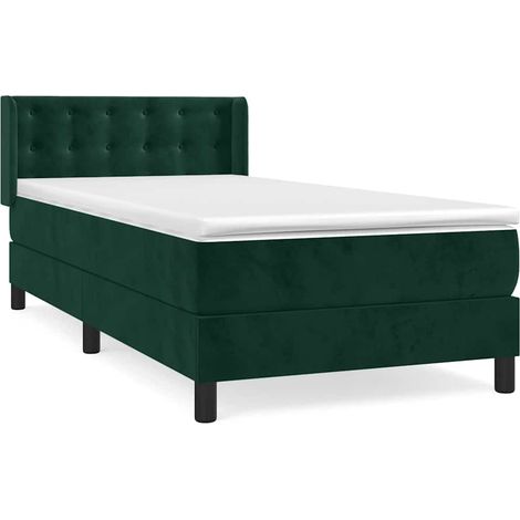 Maison Exclusive - Cama box spring con colchón terciopelo verde o (1/5)