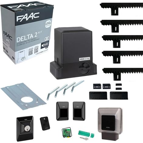 FAAC 740 DELTA 2 1056303445 KIT 500 kg 5 m Rayonnage automatisé Porte coulissante