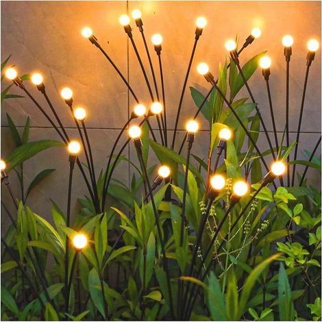 Lampes solaires extérieures 4 pièces – 10 LED étanches IP65 – Lumières décoratives blanc chaud pour jardin et balcon (1/5)