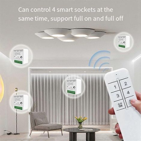 Interrupteur Wi-Fi Tuya 16A MINI DIY unidirectionnel avec minuterie et télécommande (1/5)