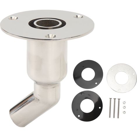 Raccord traversant de coque 22mm, embout échappement en acier inoxydable 316, tube coudé pour ventilation chauffage diesel, bateau, yacht, manchon de tuyau (1/5)