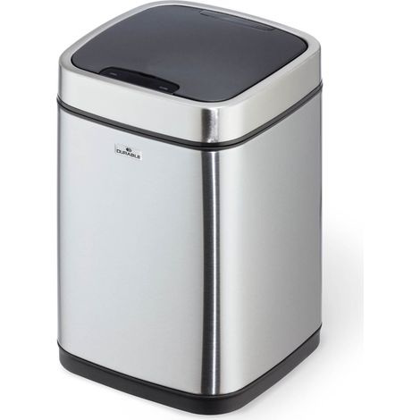 Durable 342023 Sensor Abfalleimer NO TOUCH, mit Inneneimer, 6 Liter, silber (1/5)