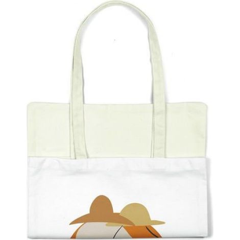 Sac Shopping - Coton 34 X 40 Cm - Porté Épaule - Réutilisable - 1 Pièce (1/4)
