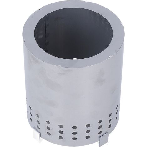 Foyer extérieur portable sans fumée, à poser sur une table, avec support, en fer forgé argenté, idéal pour le camping et la cour.