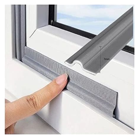 Coupe-froid auto-adhésif de 80 pouces, boudin de porte avec joint inférieur en mousse artificielle coupe-vent, coupe-froid anti-poussière (gris) (1/4)