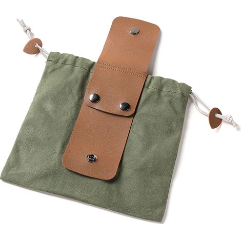 1 Sac ceinture, Cuir, Toile imperméable, Pliant, Randonnée, Cueillette (1/5)
