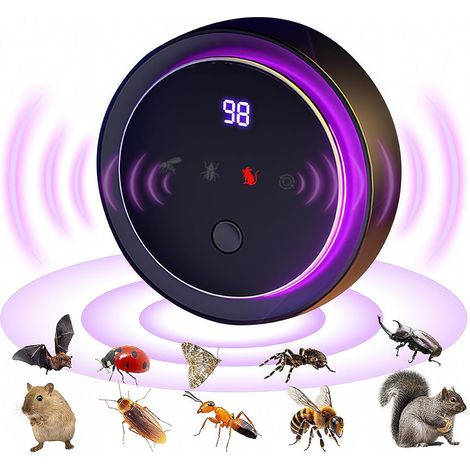 Répulsif à Ultrasons pour Souris,Couverture Ultrasonique à 360°,Répulsif Anti Moustiques Intelligent Portable,Peut Repousser Souris,Cafards,Convient aux Cours,Entrepôts et Cuisines (1/5)