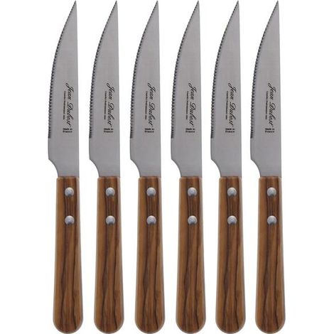 Jean Dubost Set de Cuchillos para Steak Madera Marrón 21 cm