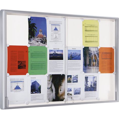 eurokraft pro, Vitrine d'affichage avec cadre alu et portes