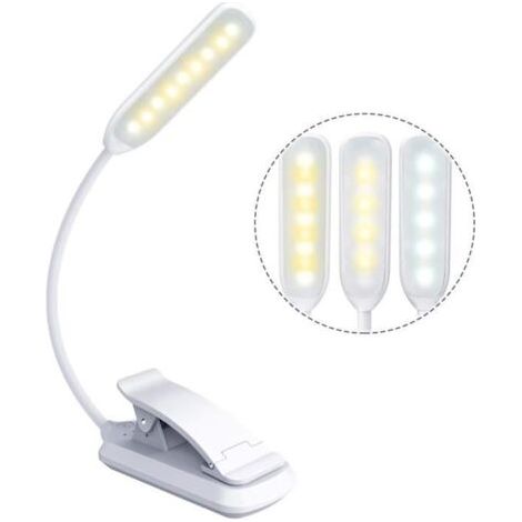 Leselampe – 9 LEDs – USB-aufladbar – Einstellbare Helligkeit – 3 Farbtemperaturen (1/5)