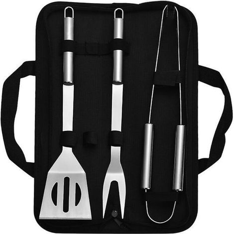 kit D'ustensiles Pour Barbecue En Acier Inox - Avec Coffret De Transport - Rsistant Aux Hautes Tempratures