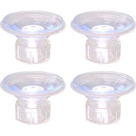 Lot de 4 ventouses transparentes en plastique avec boulon pour fixation murale, idéales pour la cuisine, le bureau et la salle de bain. (1/3)