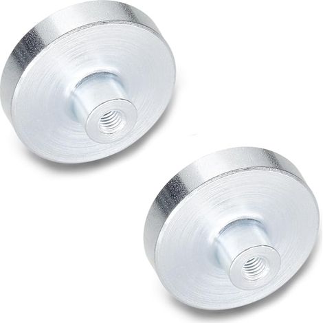 Ganter Norm elementi – Halte Magnete con filettatura interna, 2 pezzi, colore: Argento, GN 50.2-50 HF M6