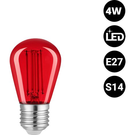 Bombilla LED Filamento - S14 E27 - 4W - Cristal De Colores -