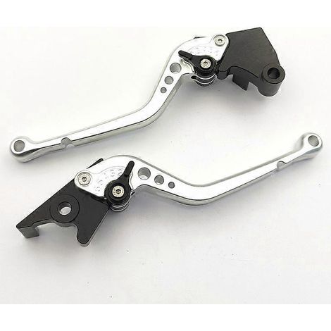 Pour moto Kawasaki ZX-25R, modification de poignée de frein, d'embrayage et de klaxon (poignée longue argentée) (1/5)