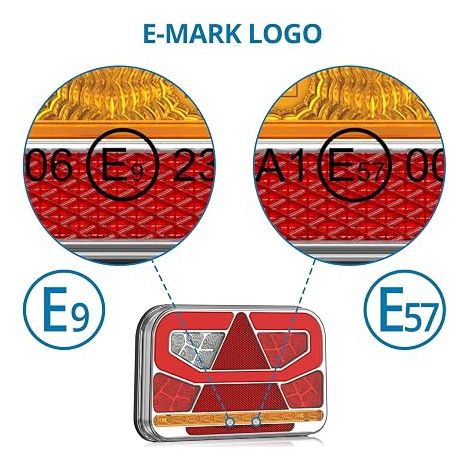 Trailer Tail Lights, LED Lights, Cable and Functions for Car and Truck Trailer Light (1/4)