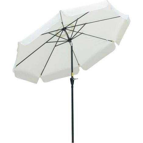 OMBRELLONE DA GIARDINO ROTONDO 266 X 250 CM BEIGE (1/5)
