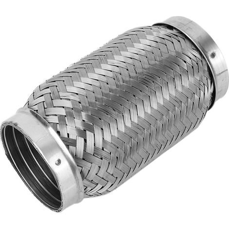 Tuyau d'échappement flexible en acier inoxydable, à structure interne ondulée, 2,5 pouces x 6 pouces (1/5)