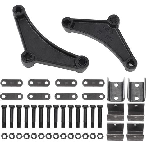 Kit de Suspension D'essieu de Remorque en Tandem, Support Professionnel du Système de Suspension, Acier galvanisé et Fonte, S'adapte à des Essieux Doubles de 1-3 / 4 Pouces de (1/5)