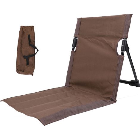Leichter und bequemer Klapp-Campingstuhl, individueller Entspannungsstuhl mit Rückenlehne, braun, ideal für Camping und Angeln im Freien. (1/5)
