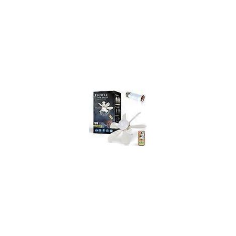 Ventilateur avec douille et éclairage, ampoule de 52 cm (20,5 po), télécommande, variateur, économie d'énergie, réglable (1/5)