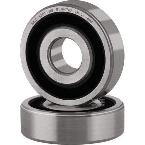 Lntyq 2 Pièces 6201-2RS Roulement à Billes à Double Étanchéité 12x32x10mm Acier au chrome et Pré-lubrifié, 6201RS Roulements à billes à gorge profonde. (1/5)