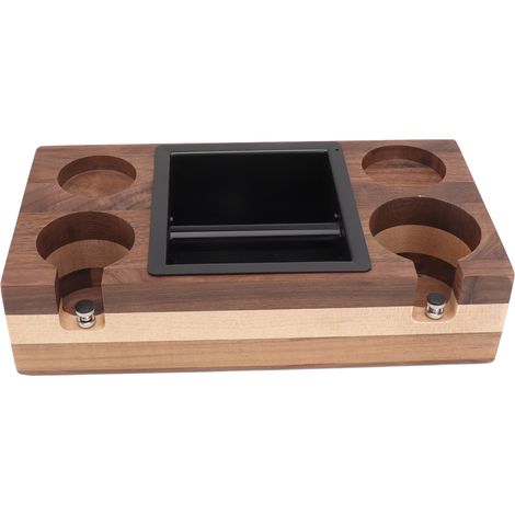 Boîte à café Knock Box Bois Assemblage Filtre Porte-tamper Rangement Station Slag Stockage Organisateur Clair Foncé (1/5)