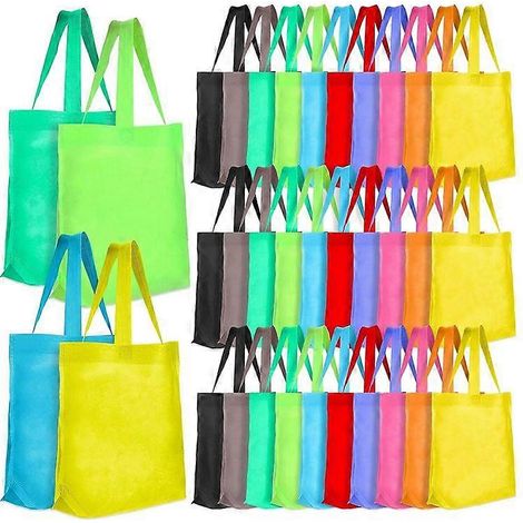 50 wiederverwendbare, mehrfarbige Geschenktüten/Tragetaschen aus Vliesstoff (1/5)