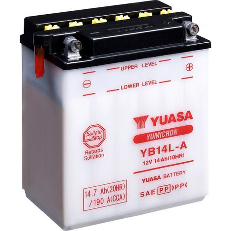 Batterie moto YUASA YB14L-A 12V 14.7AH 190A (1/3)