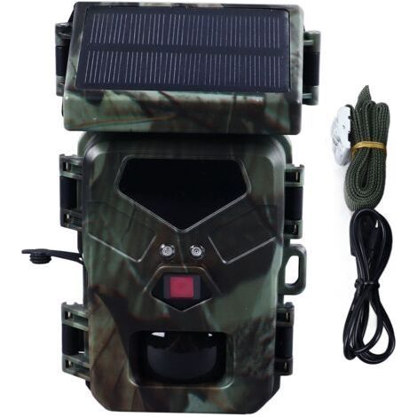 Caméra de chasse étanche HD à vision nocturne infrarouge et alimentation solaire pour la surveillance de la faune sauvage en extérieur (1/5)
