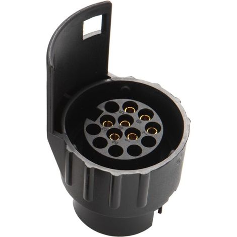 7 vers 13 Broches Adaptateur de Remorque de Prise Femelle 7 Broches vers Mâle 13 Broches, 12V Prise Remorque Connecteur Standard Européenne, pour Caravane Camions RV Remorque Connecteurur (1/5)