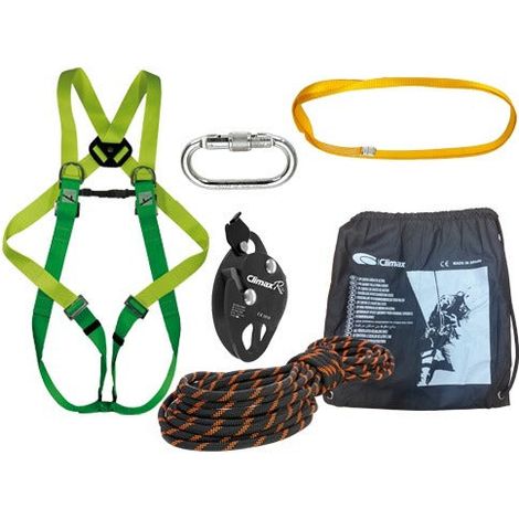 Kit anticaduta completo da lavoro per tetti e posti alti Climax