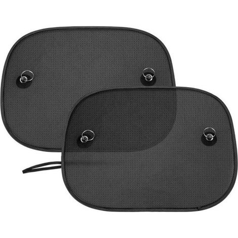 Parasoles universales para ventanillas laterales de coche - 2 piezas - Negro (1/5)