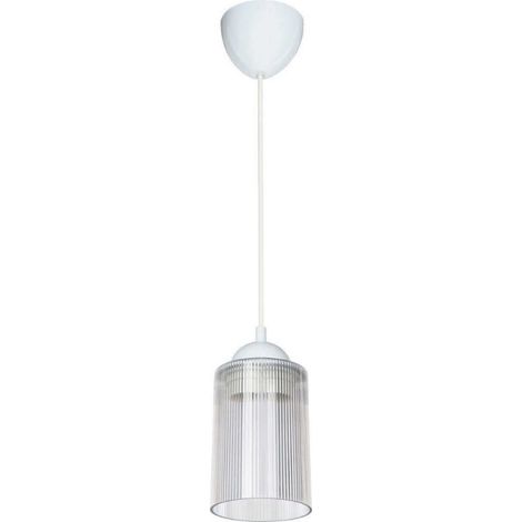 Plafonnier avec abat-jour cylindrique en plastique transparent - Optical ASZ1025 (1/4)