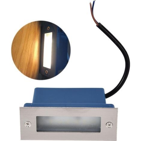 Éclairage d'escalier LED étanche en acier inoxydable - Haute luminosité, résistant à la chaleur, certifié IP65 pour l'intérieur et l'extérieur - Idéal pour les escaliers, les clôtures et les balcons (1/5)