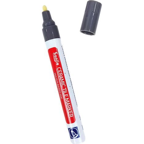 Stylo de remplissage de joints étanche pour carrelage - Accessoire léger pour la rénovation des murs et sols carrelés - Gris foncé (1/5)