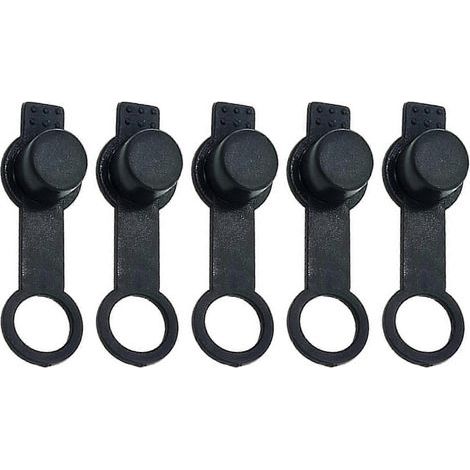 Lot de 5 capuchons anti-poussière multicolores pour valves de remplissage de réservoirs de propane SQCC1. (1/5)