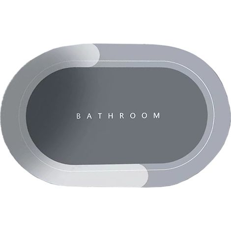 Tapis De Bain - Absorbant - Antidérapant - Pour Salle De Bain Douche Lavabo - 60 x 90 cm - 1 Pièce (1/5)