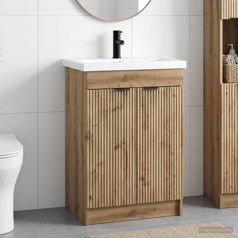 Juego de muebles de baño Roble Artesanal 78,5 x 37,5 x 81 cm