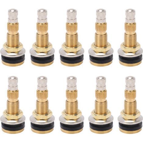Tige de Valve de pneu sans chambre à Air liquide, 10 pièces, en laiton 1 7/8 pouces TR618A pour tracteur, trou de Valve de 0,625 pouces (1/4)