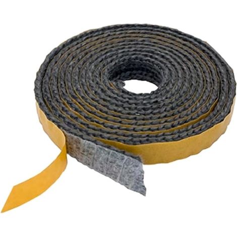 Joint Insert Cheminée, Joint de Poêle à Bois, Joints Tressé Auto-adhésive pour Poêle, Chaleur, Cheminée, Tube Poele, Porte de Four, Joint D'étanchéité Résistante à 550°C (3mm x 15mm x 3m) (1/5)