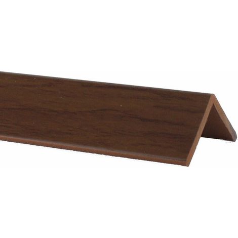Paraspigolo 25 x 25mm in pvc colore noce da 3mt