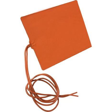 Plaque chauffante en Caoutchouc de Silicone, 100x120 mm 12 V 12 W Panneau chauffant en silicone, plaque chauffante électrique avec température maximale constante de 60 °C pour réservoirs d'instruments (1/5)